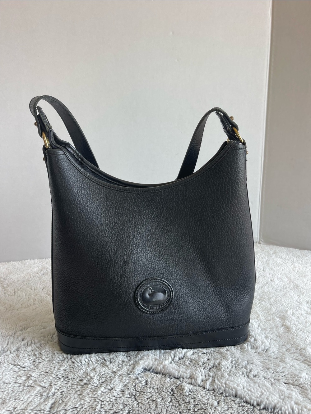 Dooney and Bourke, All Weather Leather Purse, Black Vintage